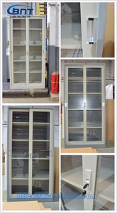 Estantería de oficina con 2 puertas correderas de vidrio, muebles de oficina de acero - Product Image 4