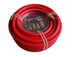 Kit per il compressore d'aria <span class=keywords><strong>in</strong></span> gomma EPDM di alta qualità 3/8 "X 50ft con <span class=keywords><strong>raccordi</strong></span> 1/4MNPT per utensili pneumatici - Product Image 2