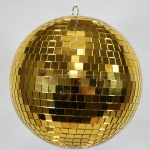 Big size gold color hanging disco mirror balls for sale