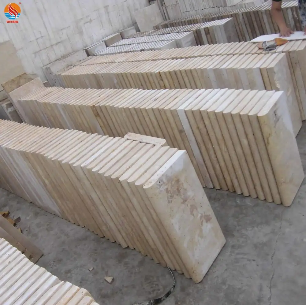 Natural Beige Travertine Marble Travertine Tile For Pool Coping