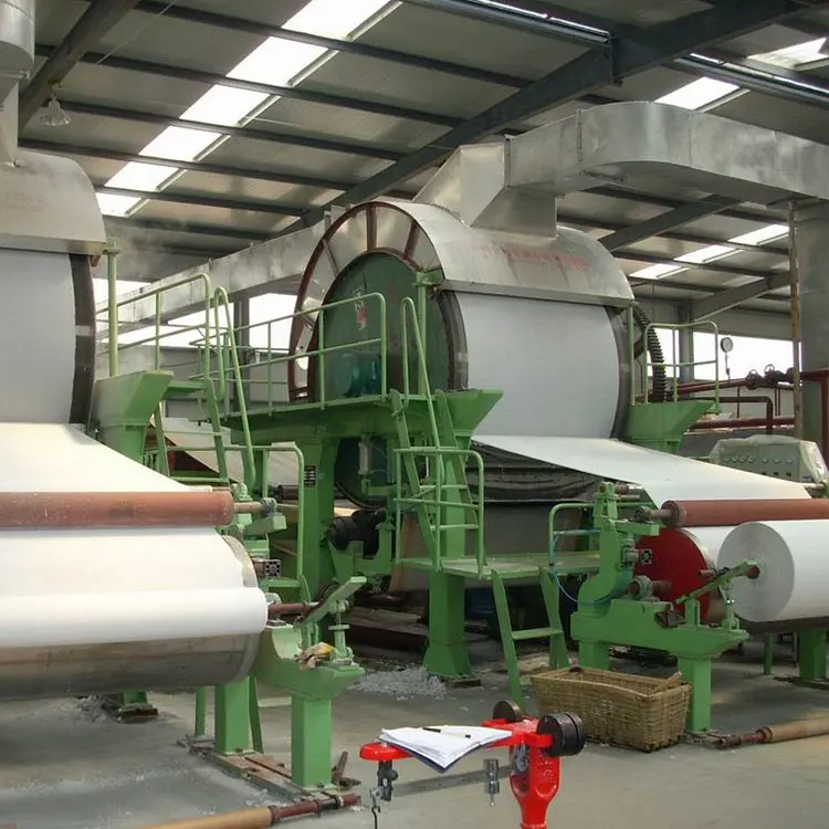 Máquina de fabricación de papel tisú Línea de producción Máquinas de reciclaje de papel de desecho para hacer tisú