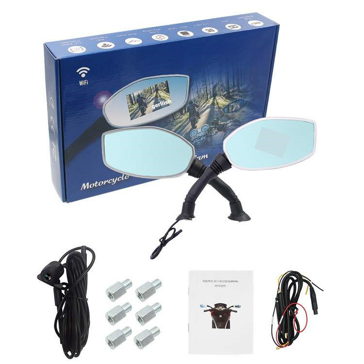 Оптовая продажа с фабрики Циклическая запись HD 2,7 дюймов экран с двумя объективами зеркальный фотоаппарат для 2 канала видеорегистраторы для мотоциклов/мотоцикл камера