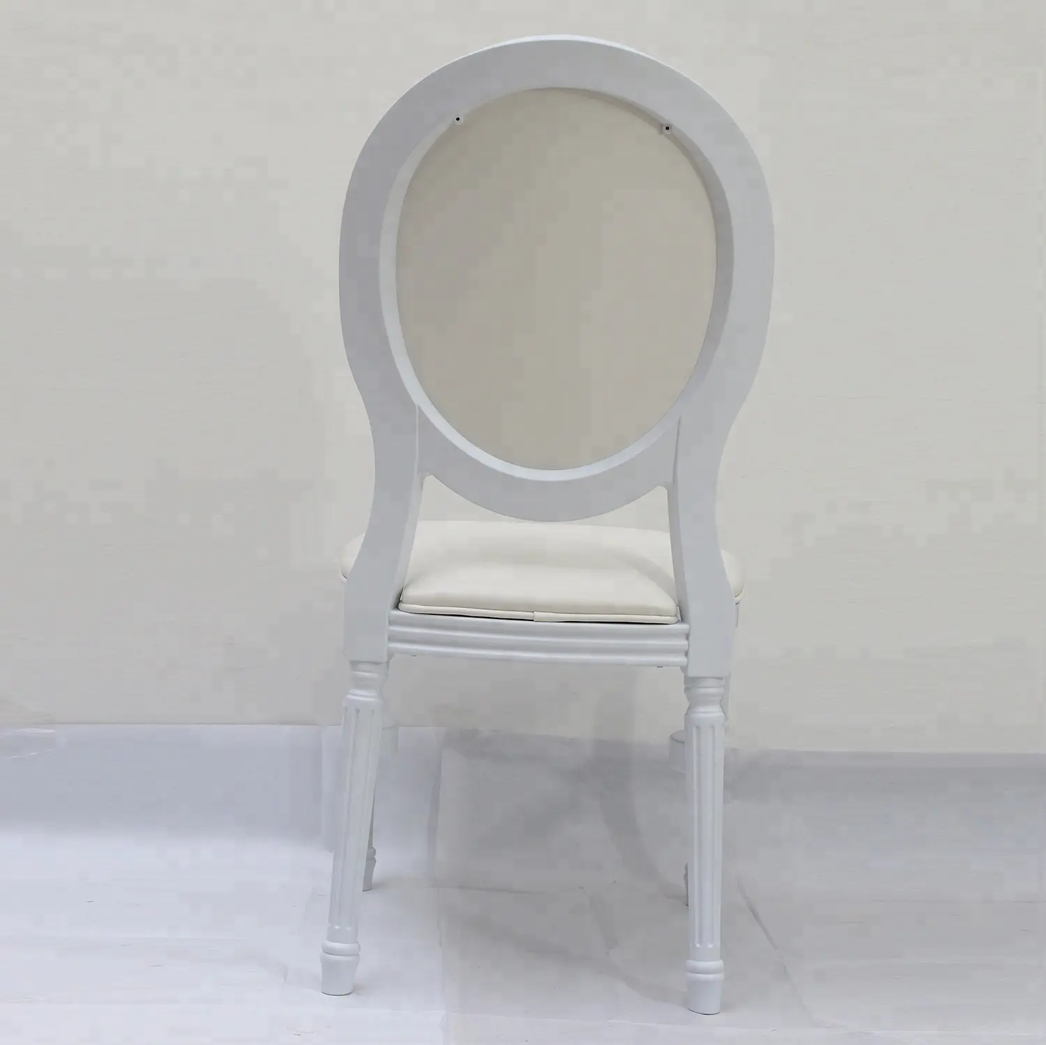 white luxury resin stackable louis wedding banquet chair
