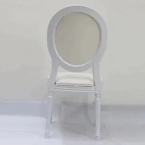 Белый роскошный полимерный Штабелируемый стул louis для свадебного банкета