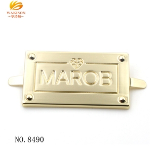 Fábrica personalizado hacer marca emblema de metal con logo debossed - Product Image 4