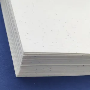 120gsm A4 boyutu el yapımı kağıt baskı kartları biyobozunur çiçek tohum kağıt
