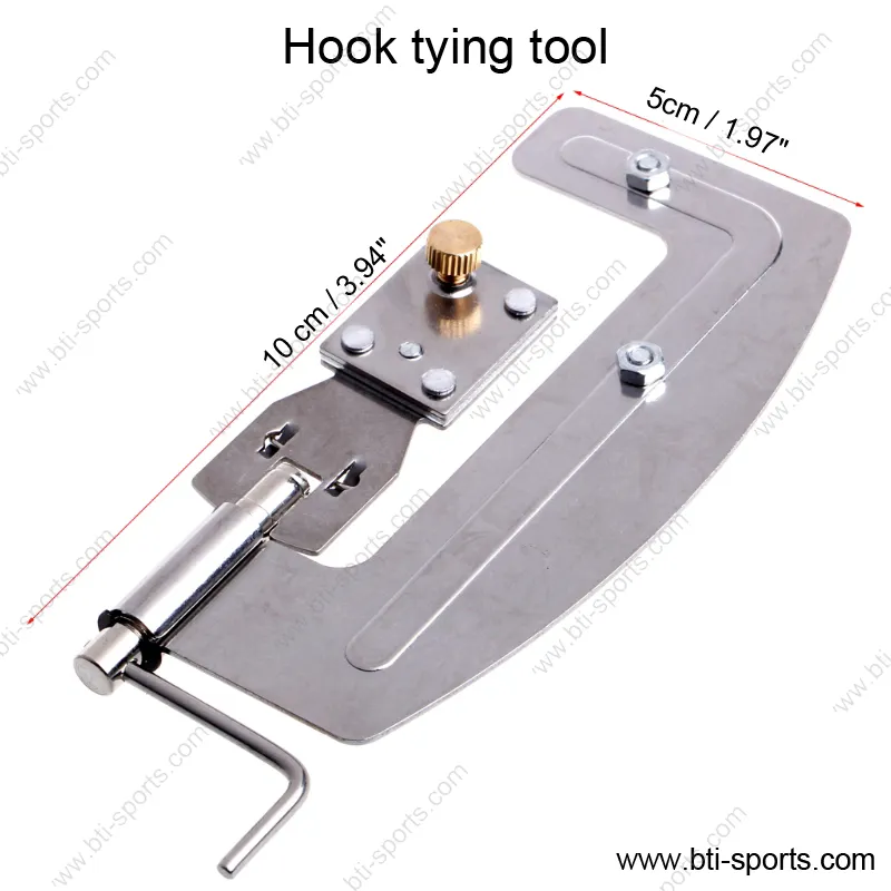 Stainless steel semi automatic fishing hook line tie binding device tool tie hook device