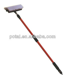 Perche de nettoyage télescopique, 1 pièce, forte puissance, avec brosse souple, extension durable en fibre de carbone - Product Image 1