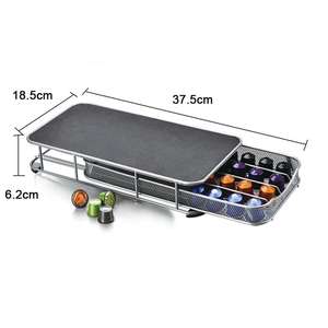 معدن الكروم 40 قرنة كبسولة قهوة نسبرسو درج تخزين للمنزل المطبخ مضخة قهوة حامل - Product Image 5