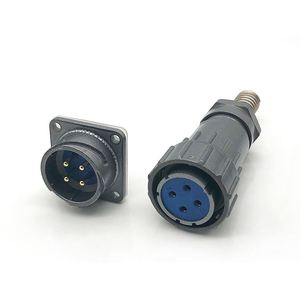 Conector circular de aviação, uso externo, metal, 12 volts dc