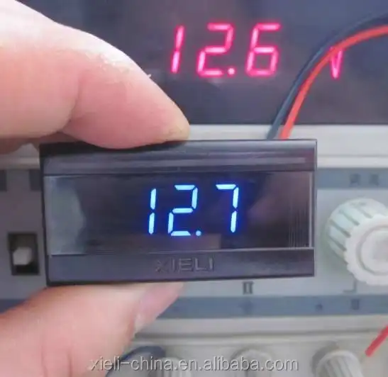 3 digit mini voltmeter 12v loop power panel meter