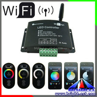 WIFI y remoto RF/RGB/RGBW led controlador de interruptor/WIFI para Iphone y Ipad Androil sistema