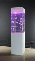 H63//1.6m Colonne d'aquarium LED sur pied en forme de méduse pour la décoration de la maison, du bureau et de l'hôtel
