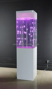H63//1.6m LED רצפה עומד מדוזות טנק טור אקווריום קישוט לבית משרד מלון - Product Image 3