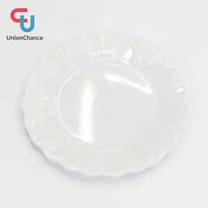 Tableware उच्च ग्रेड Melamine शुद्ध सफेद प्लेट खाने की थाली सस्ते प्लेट