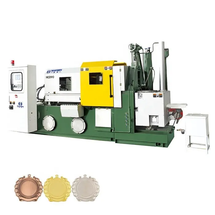 Haicen horizontal novo tipo de liga de zinco medalha de metal hot câmara die casting machine