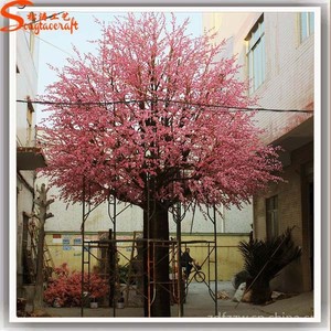 Mini arbre à fleurs de cerisier en plastique fabriqué en chine, 7 pièces, faux arbre japonais en métal, branches - Product Image 5