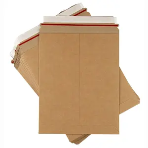 Cardboard Envelope Mailer 9 X 11.5 Inch Custom Self-Seal Kraft Cardboard Mailing Envelope Mailers For Photos Pictures And Documents