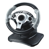 Volant de course filaire 7 en 1 avec moteur à vibrations et volant de jeu pour PC
