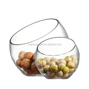 Ronde Clear Tilt Glas Snoep Container Fruit Slakom