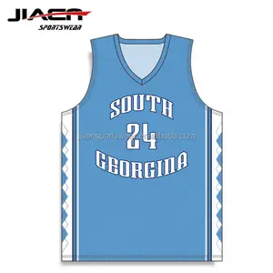 Custom North Carolina light sky blue basketball jersey diamond sides basketball jersey