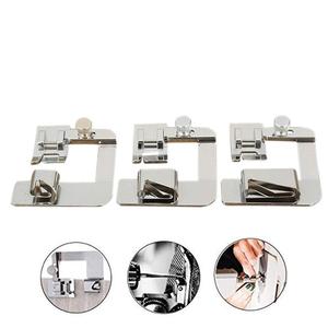 3 tailles <span class=keywords><strong>Ourlet</strong></span> Roulé Pression Machine <span class=keywords><strong>À</strong></span> Coudre De Pied de Pied Presseur Hemmer Jeu De Pieds (1/2 Pouces, 3/4 Pouces, 1 pouce) Fit pour La Plupart Tige Basse - Product Image 3