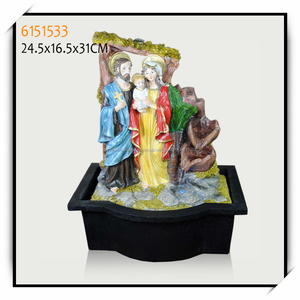 2017 decoración del Hogar artesanías fuente de resina religiosas de jesús y jesús religiosa estatua fuente de agua y fuente - Product Image 1