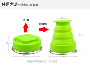 Bonbons couleur silicone pliable bouteille d'eau, Tasse voyage, Accepter le paiement <span class=keywords><strong>paypal</strong></span> - Product Image 5