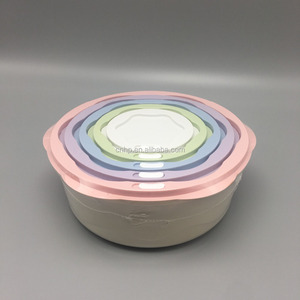 Thân Thiện Với Môi 5 Cái Nhựa Tròn Cầu Vồng Thực Phẩm Bát Và Hộp Ăn Trưa Và Thực Phẩm <span class=keywords><strong>Container</strong></span> Set Bữa Ăn Prep <span class=keywords><strong>Container</strong></span> - Product Image 3