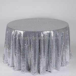 Commercio all'ingrosso di Prezzi di Fabbrica Tovaglia Di Lusso Del Partito di 120 pollici Rotonda Glitz Paillettes In Tessuto Panno di Tabella
