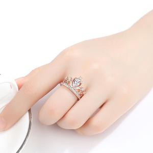 Große Tropfen Zirkon kronen <span class=keywords><strong>ring</strong></span> Ehering <span class=keywords><strong>Ring</strong></span> mit einstellbarer Größe - Product Image 5