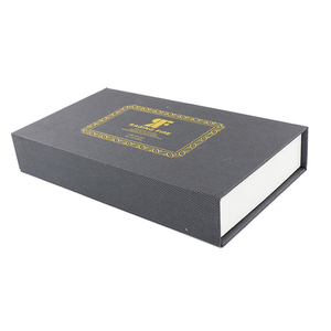 Venta caliente ecológico cuadrado partido 120g negro con textura papel de regalo caja de embalaje - Product Image 2