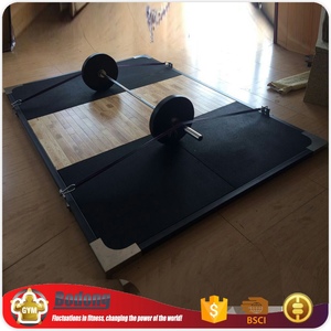 Çin toptan kauçuk ve ahşap kaplı özel eğitim tipi halter platformu - Product Image 5