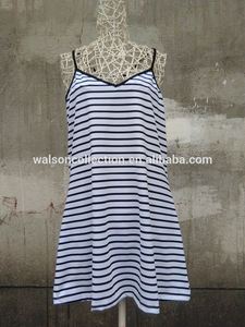 Thương mại đảm bảo <span class=keywords><strong>walson</strong></span> 2016 Summer Fashion Dresses Sọc Đen Và Trắng Lỏng Bãi Biển Váy Mùa Hè Jumpsuit Blackless Cô Gái Pla - Product Image 3