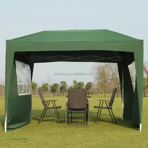 10x10 Feet outdoor folding sun shade gazebo beach canopy tent with sidewall