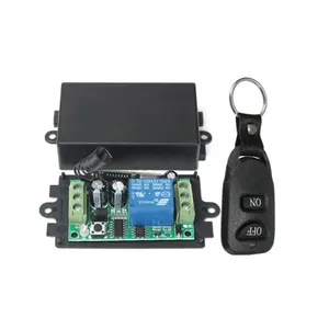 Relé inalámbrico de 12V CC 10A, 433MHz, 1CH, Control remoto RF, interruptor para puertas de puertas eléctricas