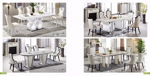 Moderne marbre top salle à manger ronde grande taille abordable cuisine dîner table - Product Image 3