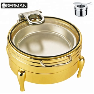 Alberghi e <span class=keywords><strong>catering</strong></span> servizi idraulico scaldavivande oro buffet shafing piatto per la vendita dubai - Product Image 3