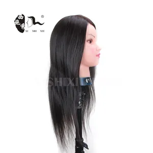 Synthetic Straight Training Head With Long Hairs Practice Makeup Hairdressing Mannequin Dolls Styling Mannequin Tete for Sale