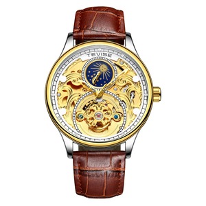 <span class=keywords><strong>Luxury</strong></span> automatic mechanical watches steel business men self wind analog gold watch auto Date Mens - Product Image 5