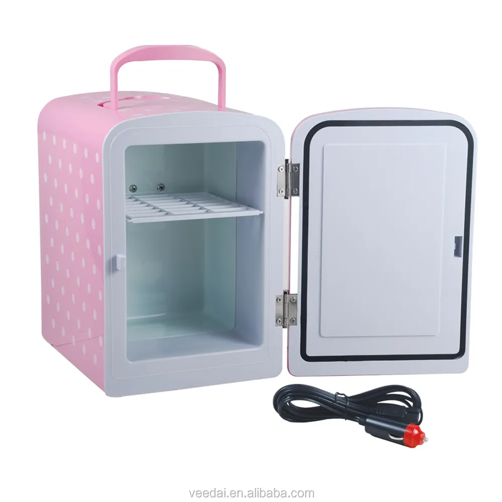 Geladeira cosmética dc automóvel mini geladeira casa com pequeno freezer mesa frigorífico