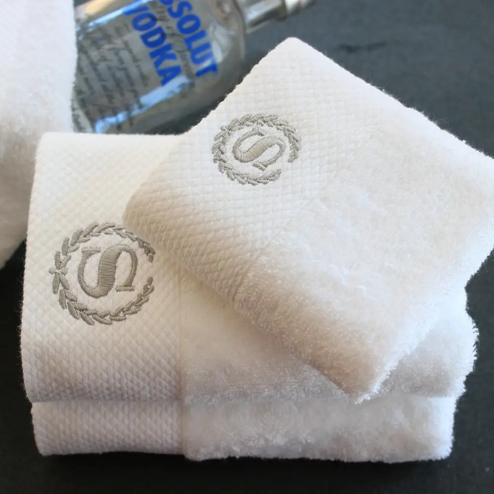 Wholesale Small Hand Towel 100% Cotton Terry White Hand Towel for Hotel