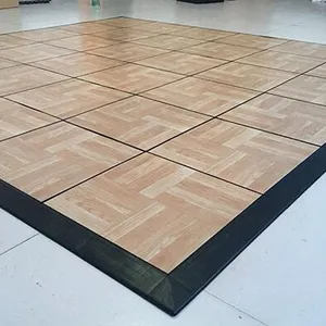 Carreaux de plancher de danse en bois portables sans couture 310x310x12mm, à utiliser pour votre danse, intérieur ou extérieur, carreaux de sol de garage emboîtables en pvc