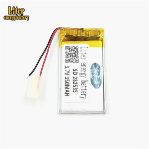 Polymer lithium battery rechargeable battery <span class=keywords><strong>3</strong></span>,7 V 282535 350 mAh Li ion storage battery - Product Image 1