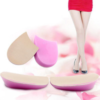 1 paire de coussinets de talon en Gel de Silicone unisexe en cuir artificiel, correcteur de pied plat interne/externe
