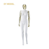 Prix des mannequins féminins ajustables en or bon marché, corps entier