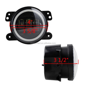 4 pulgadas faro <span class=keywords><strong>halo</strong></span> luces de niebla DRL luz de la motocicleta para la motocicleta cromo bicicleta luces de niebla - Product Image 4