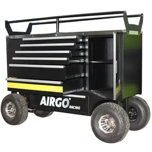 Pit cart tool box and metal cabinet with rolling trolley for workshop working station