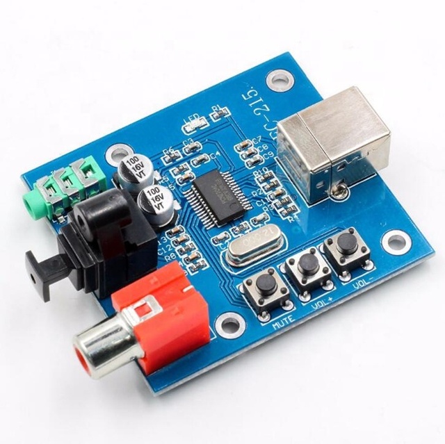 PCM2704 Audio DAC USB to S/PDIF Sound Card hifi DAC Decoder Board 3.5mm Analog Coaxial Optical Fiber Output A1-010