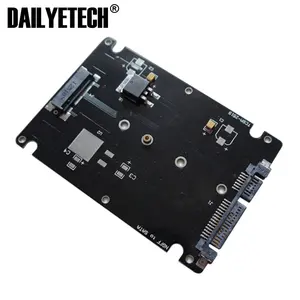 Toma de llave B M negra 2 M.2 NGFF SSD a 2,5 SATA tarjeta adaptadora con funda de DAILYETECH